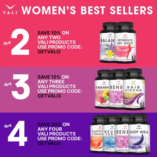 Vali Hair Strong Health & Growth Vitamins With Biotin, Keratin & Collagen - 60 Veggie Capsules. Extra Strength Supplement For Stronger, Thicker, Fuller, Healthier Hair, Skin & Nails. For Women & Men #TOP2