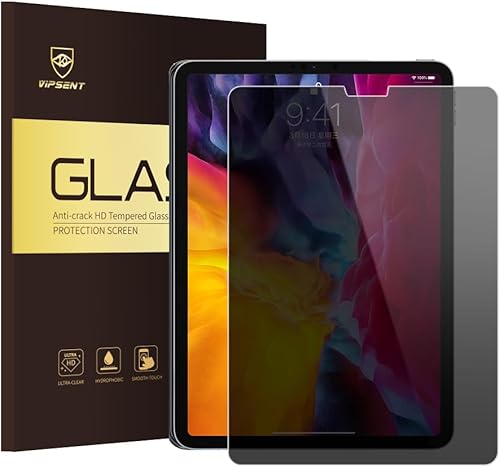 Miniatura 1 de Vipsent Película templada de privacidad para iPad Pro de 11 pulgadas (2022202120202018), película templada antiespías, antihuellas (1 unidad)