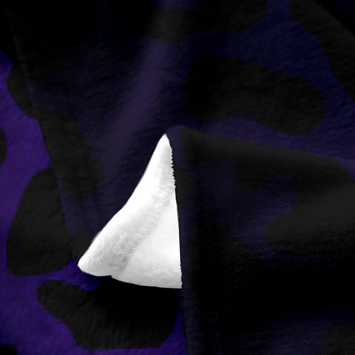 Feelyou Leopard Print Plush Throw Blanket, for Sofa Couch Kids Cheetah Flannel Fleece Blanket Queen 90"x90" Animal Print All Season,Bed Blanket Safari Purple