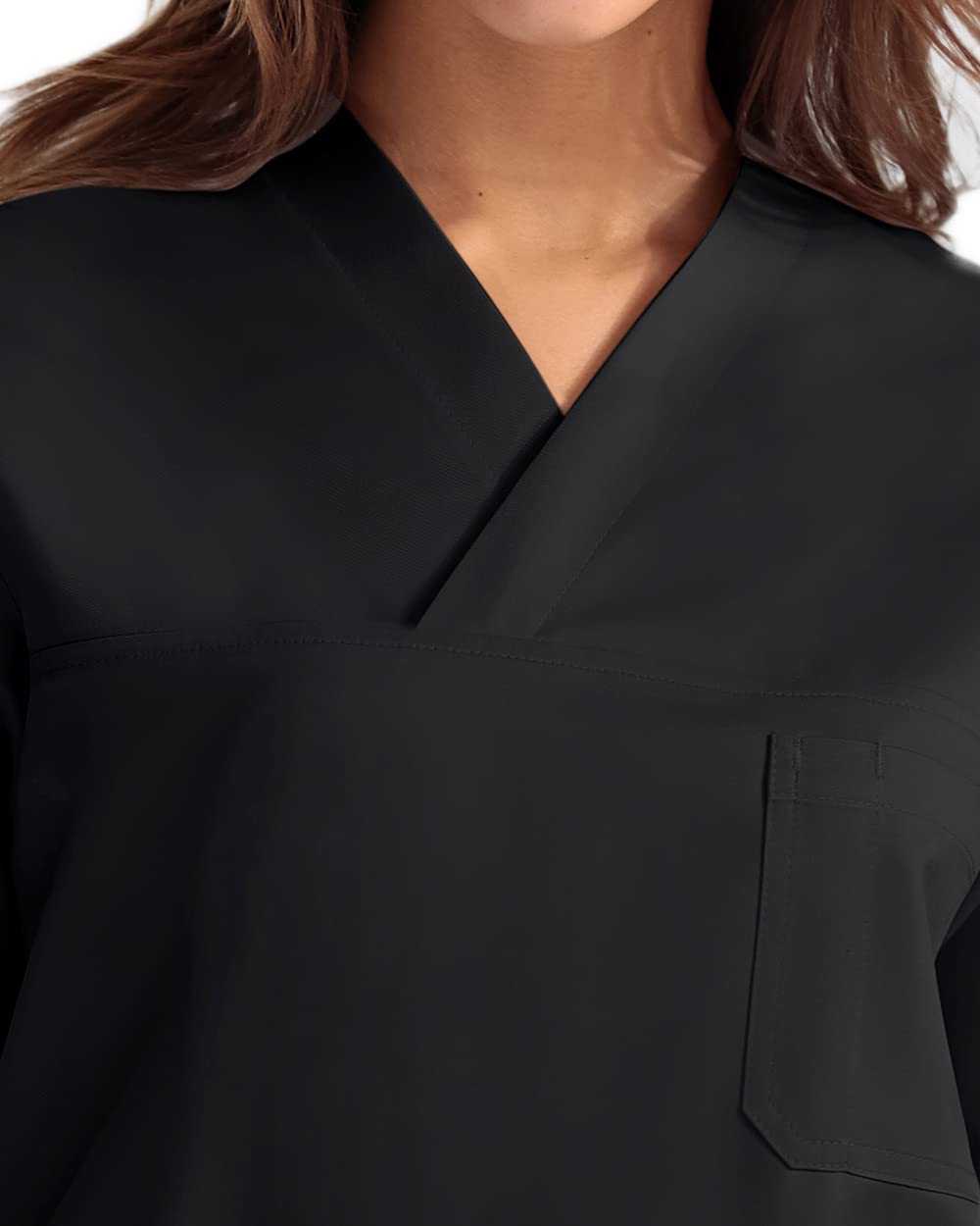 CLINIC DRESS Schlupfkasack für Damen und Herren mit Handytasche Unisex Tencel Kasack aus 50% Lyocell und 50% Polyester 95° Wäsche