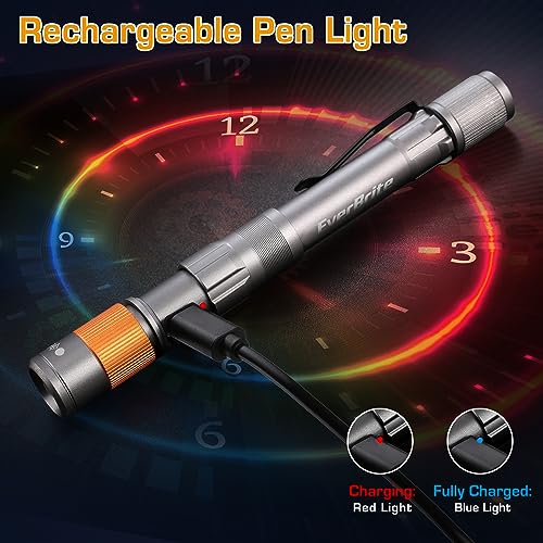 EverBrite Rechargeable Pen Light, 300 Lumens Zoomable EDC Flashlight by EverBrite - Image 4