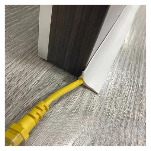 Bande protection bord meuble d'angle mural avec goulotte de câbles beige - 5