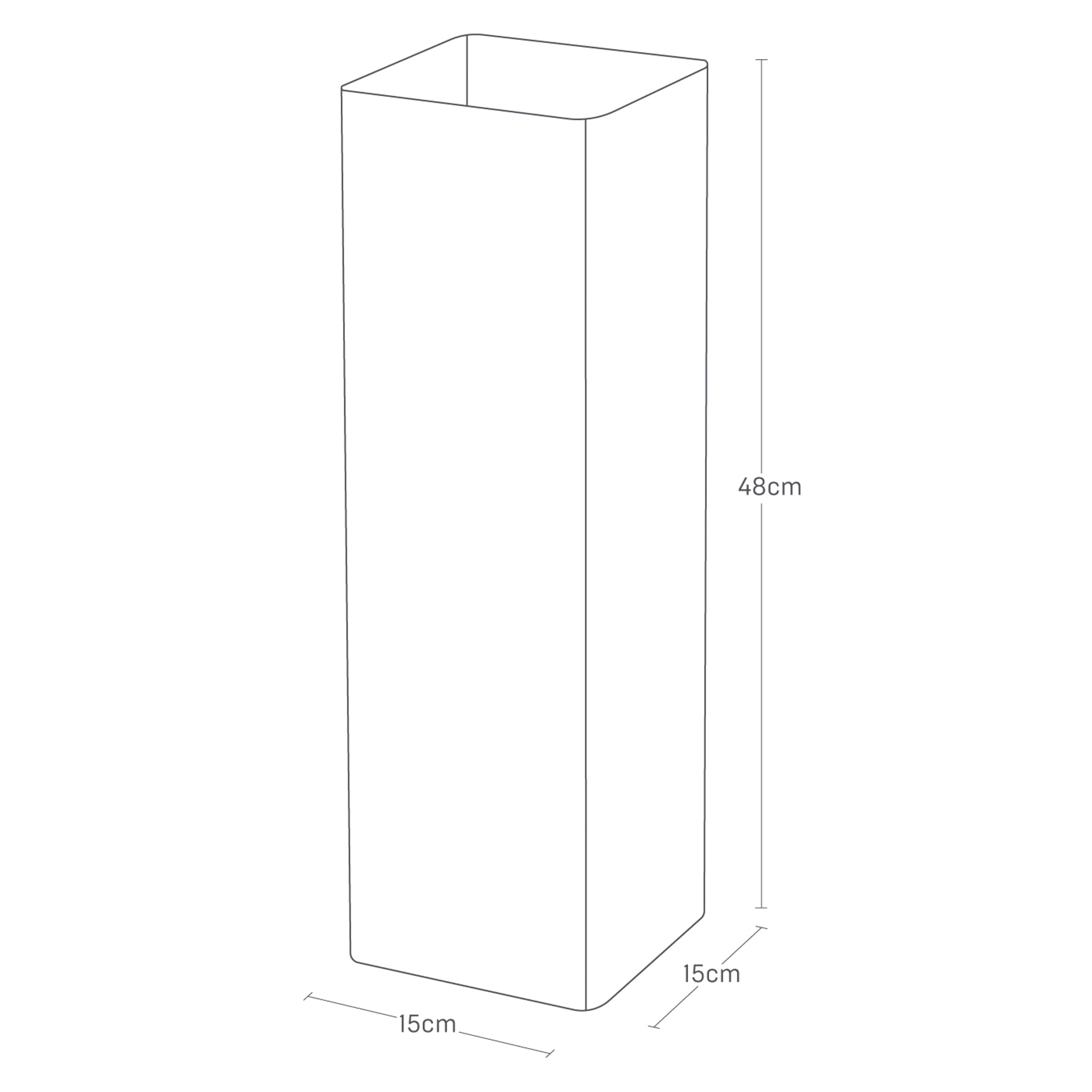 YAMAZAKI 1578 SMART Tall Umbrella Stand, white, Steel, 15 x 15 x 48 cm