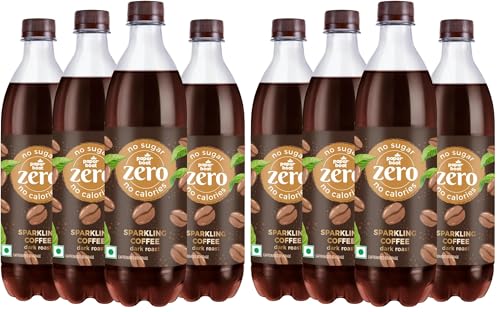 Image of Paper Boat Zero Sparkling (Soda) Coffee, Dark Roast - Pack of 8, 600 ml Each | Zero Sugar, Zero Calories| Sugar Free | Flavoured Caffeinated Beverage | No Aspartame