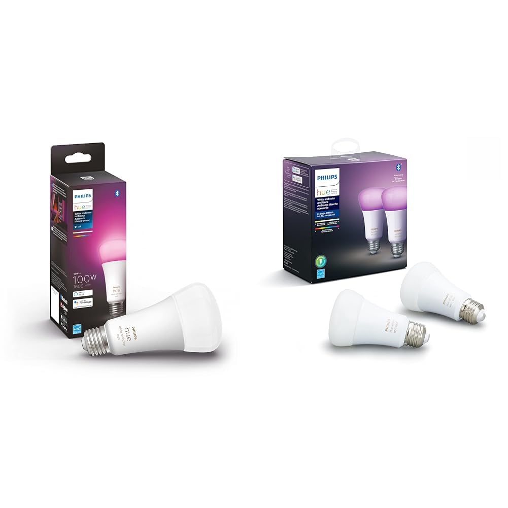 Philips Hue Smart 100W A21 LED Bulb - White and Color Ambiance