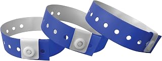 100 blaue Vinyl/Kunststoff wasserdicht Armbänder - VIP Pool Party Armband für Veranstaltungen