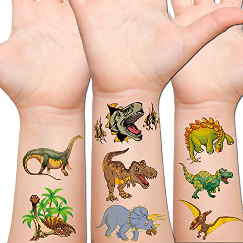 Hohamn Glitter Dinosaur Temporary Tattoos For Boys - 50 Styles Dinosaur Fake Tattoos For Boys Kids Birthday Party Supplies Favors, Baby Shower #TOP3