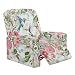 Pwoqzuy 4 Pcs Floral Lazy Boy Chair Covers Stretch Hummingbird Recliner Sofa Cover Furniture Protector Flower Recliner Chair Cover with Elastic Slipcovers Washable for Living Room