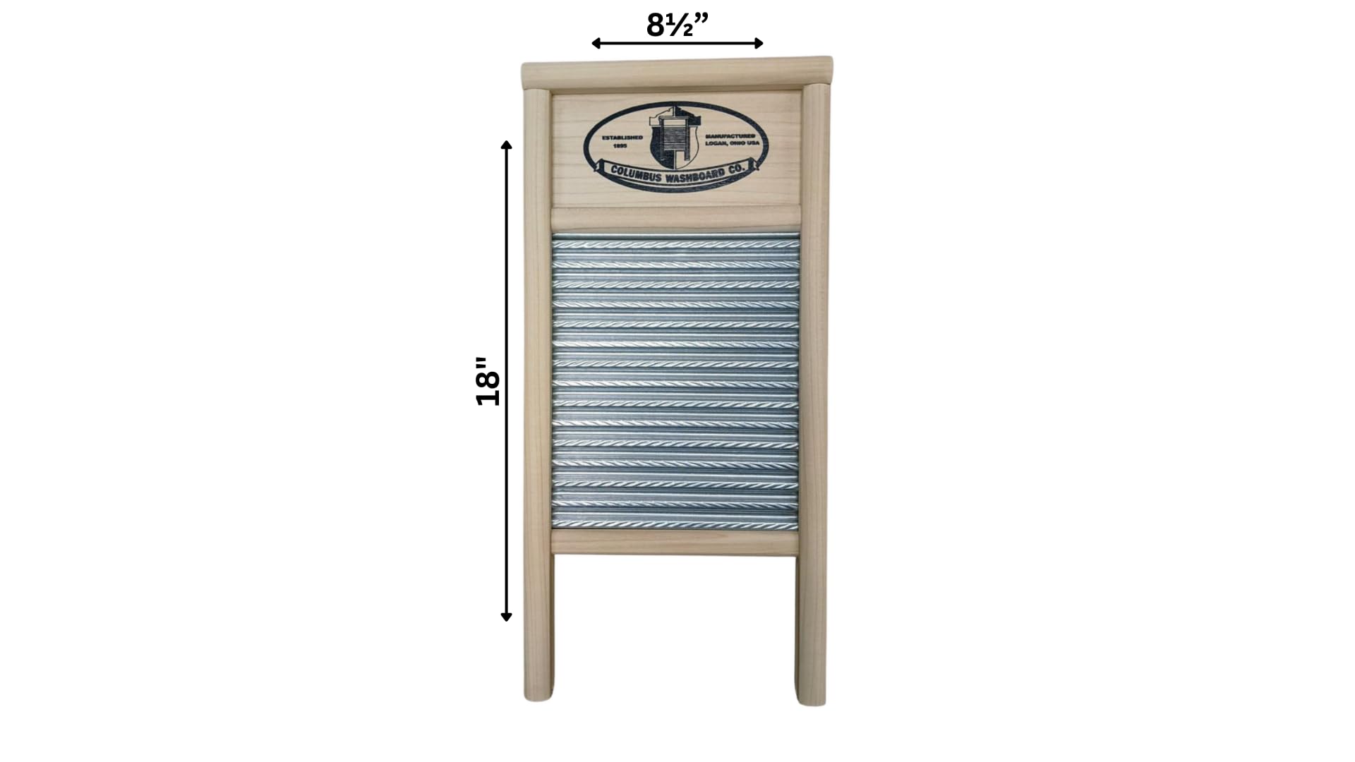 Official Columbus Washboard Co. Logo Washboard (Pail Size 8½