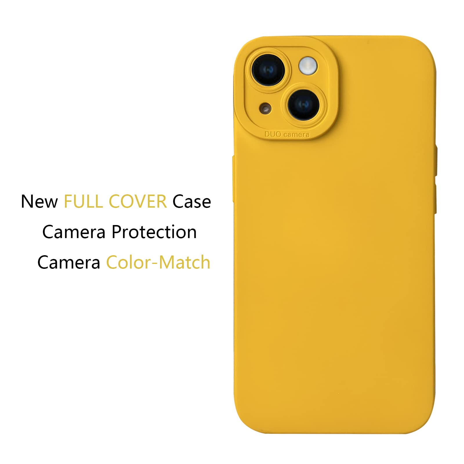 Amazon.co.jp: LOOKSEVEN iPhone 15 Plusケース、イエローシリコンTPU