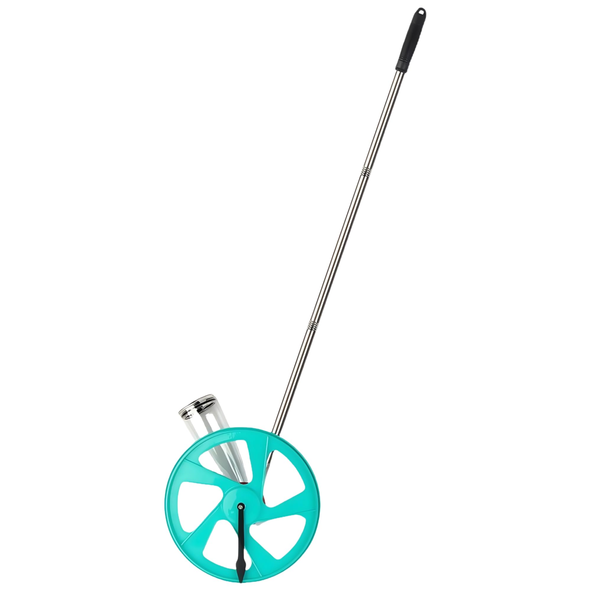 Linienmarkierungsrad – 1000 ml Kreidepulverspender mit 31 cm Rolle – verstellbarer Griff 101–122 cm – ideal für Sportplätze, Straßen, Strecken und Baustellen