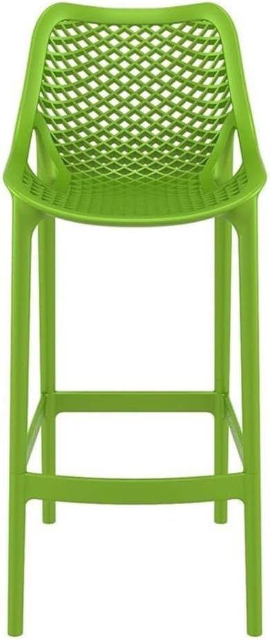 Home Square Patio Bar Stool in Tropical Green - Set of 2