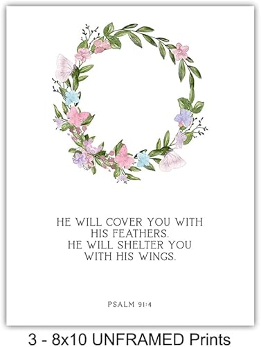 Miniatura 4 de God Wall Decor - Psalm 23 - Psalm 91 - Jeremiah 29 11 Wall Art - Religious Wall Decor - Spiritual Christian Gifts for Women - Inspirational Catholic