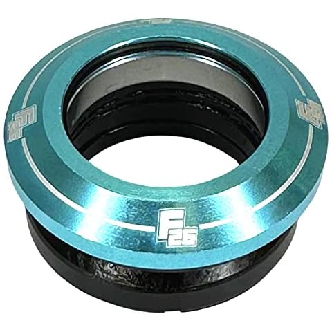 Fantic26 Stunt-Scooter/BMX Full Integrated Headset Steuersatz Kugellager 1 1/8'' I Trick I Tret I Kinder I Roller I Bearing I Topcap I passend für Fast alle Stunt Scooter (Türkis) Cover