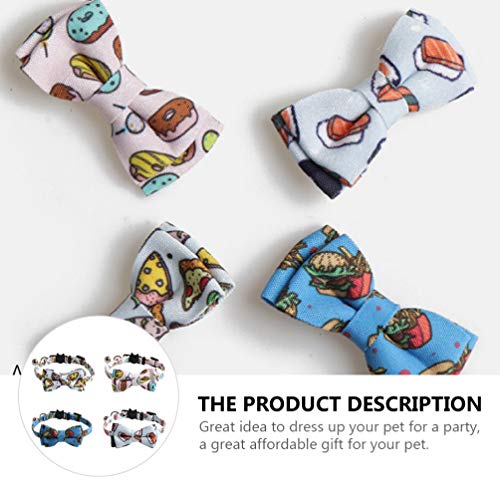 ULTECHNOVO 4 Peças Coleiras de Animal de Estimação Coleiras de Gravata Borboleta de Cão Com Coleiras