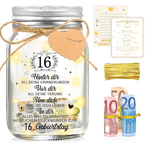 Shining She 16 Geburtstag Mädchen Junge, LED Flaschenlicht Geldgeschenke Geburtstag 16, Geldgeschenke Verpackung Geburtstag,16.Geburtstagsgeschenk Leuchtflasche Geschenkideen Flaschenlicht mit Spruch Shining She 16 Geburtstag Mädchen Junge, LED Flaschenlicht Geldgeschenke Geburtstag 16, Geldgeschenke Verpackung Geburtstag,16.Geburtstagsgeschenk Leuchtflasche Geschenkideen Flaschenlicht mit Spruch
