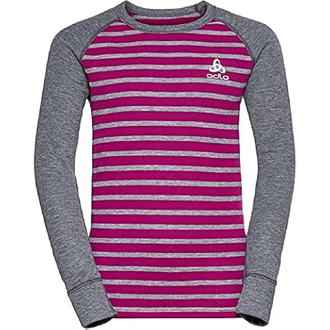 Odlo Kids Funktionsunterwäsche Langarm Shirt mit Streifen Print ACTIVE WARM ECO Cover