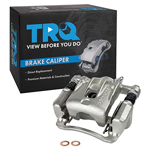 Image of TRQ Rear Left Brake Caliper w /Bracket Drivers Side