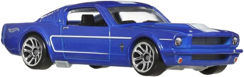 Hot Wheels '65 Ford Mustang 2+2 Fastback, Silver Series 5/5, Blue, 1:64 Scale Diecast