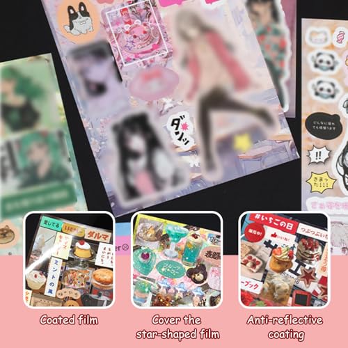 Libro de pegatinas Kawaii estilo cómic de 45 páginas para scrapbooking y decoración de diarios 7