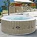 Goplus 4-6 Person Outdoor Spa Inflatable Hot Tub for Portable Jets Bubble Massage Relaxing with Accessories Set (6-Person, Coffee)