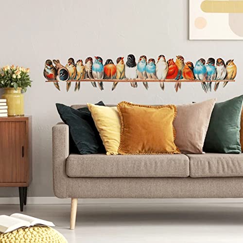 Vinilo decorativo de pájaro acuarela para pared (grande) miniatura 2