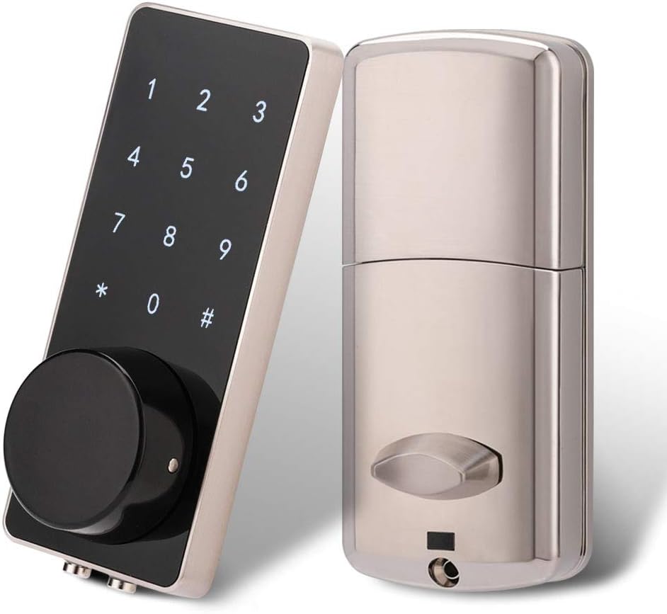 Up To 40% OFF Smart Lock, Electronic deadbolt Door Lock with Touchscreen, Mechanical Keys Bluetooth Door Lock with keypad. APP Enabled for Home, Hotel, Apartment (Silver) Up To 40% OFF Smart Lock, Electronic deadbolt Door Lock with Touchscreen, Mechanical Keys Bluetooth Door Lock with keypad. APP Enabled for Home, Hotel, Apartment (Silver)
