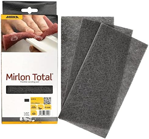 Mirka Mirlon Total Scuff Handsanding Pad non-woven/Ultra Fine Grit 1500/3 pieces / 4.5" x 9" / ‎18-118-448