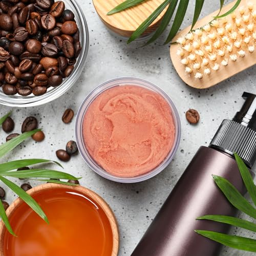 Image of The Body Bucket Coffee Crush Sugar Body Scrub- 200g | Included Free Bath Bomb | 3-in-1 Exfoliator, Cleanser, Moisturizer | De-Tan & Brightens Dark Areas | Smooths Strawberry Legs & Arms | Sulfate & Paraben Free