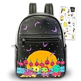 Disney Mochila Nightmare Before Christmas – Pacote com mini mochila Funko Pop Nightmare Before Christmas de 26,6 cm com bolso frontal, adesivos e mais | Mochila feminina Jack Skellington, Brilha no