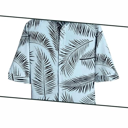 Image of MiraMichi Men's Corduroy Printed Half Sleeve Casual Shirt - Regular Fit Hip Length