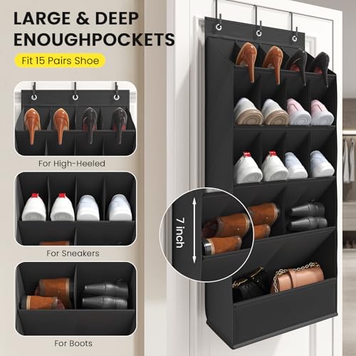 Save 32% on 15-Pocket Over-the-Door Shoe Organizer with Code ERFIWBGB