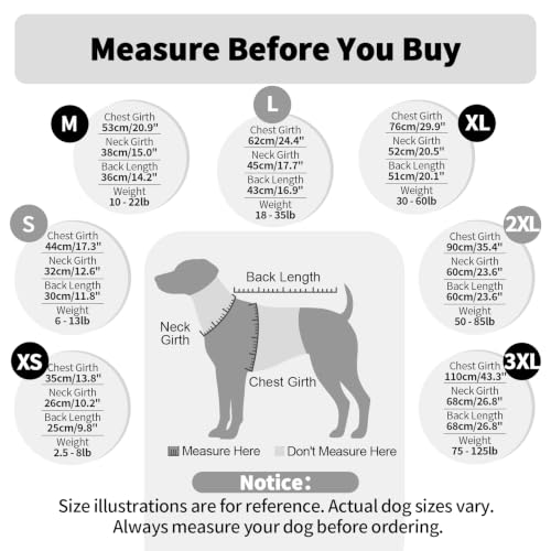 Image of Dog Coats for Large Dogs, Warm Dog Winter Jacket with Harness, XXL