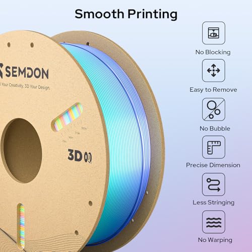 Image of 2026 NEW PLA Filament, Toughness Upgraded Silk PLA Dimensional Accuracy + /-0.02mm, 1.75mm PLA Filament 3D Printer Filament for Most FDM 3D Printers,1KG Spool(2.2lbs),Red /Yellow /Blue
