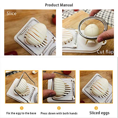 image for POTALL Egg Slicer For Hard Boiled Eggs, Egg Cutter, Egg Cutter for Har