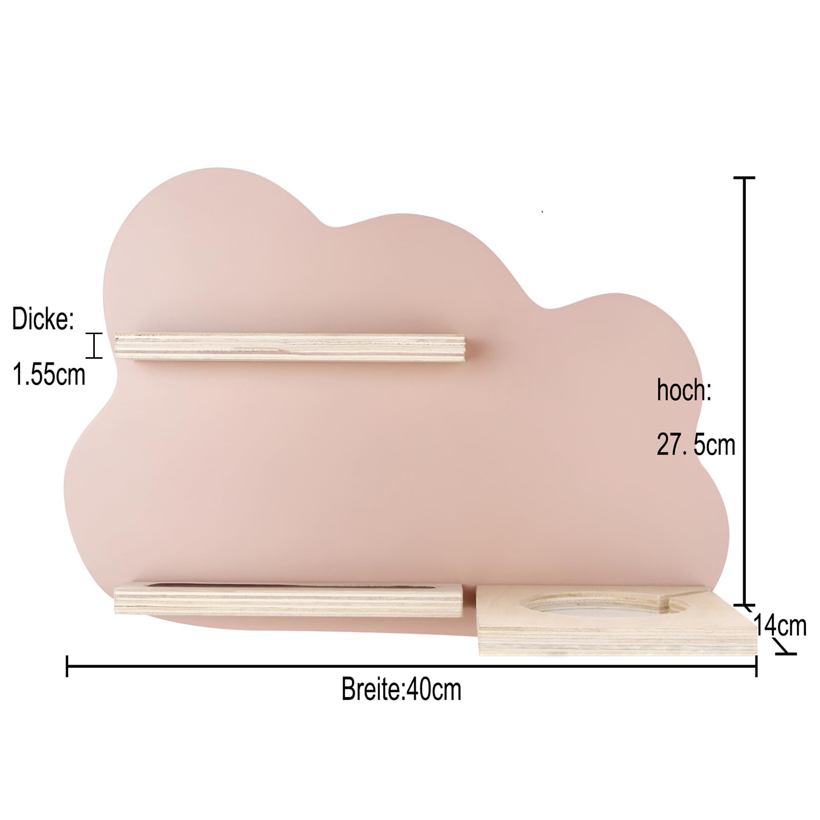 Scaffale Magnetico da Parete per Toniebox con Spazio per 10 Personaggi Acustici, Rosa