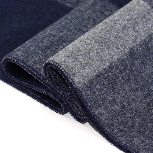 Generisch Bunte Tücher Men's Winter Warm Thick Classic Modern Imitation Scarf 180 X 30 Cm Geschirr Tücher (Blue, One Size)