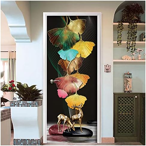 Lisai Vinyl Door Sticker Wallpaper for Door, Almirah, Table, Ac, Fridge 36x 78 inch-Self-Adhesive