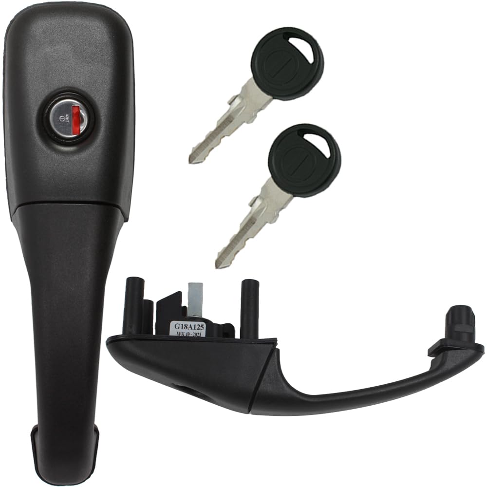 Zadi Serrure de porte extérieure pour caravane, camping-car, poignée - Noir
