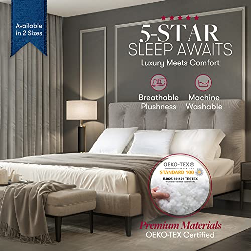 Beckham Hotel Collection Bed Pillows King Size Set Of 2 - Down Alternative Bedding Gel Cooling Big Pillow For Back, Stomach Or Side Sleepers #TOP1