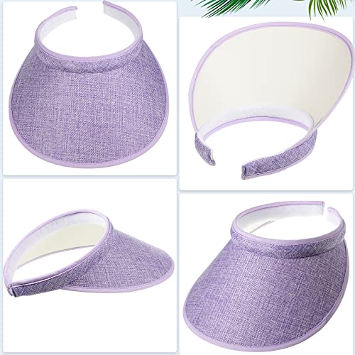 10 Pieces Sport Clip On Visor Adjustable Visor Hat One Size Cap With Visor Cloth Covered Brim Head Sun Visor For Women Men Golf Tennis Baseball, 10 Colors #TOP3