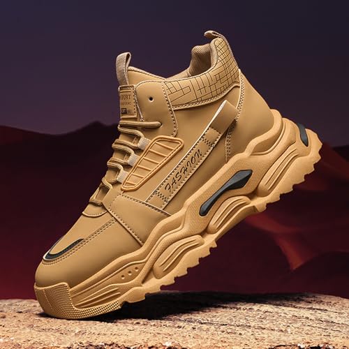 Men's High Top Fashion Sneakers Hiking Boot Casual Athletic Walking Shoes Chunky Sneakers2