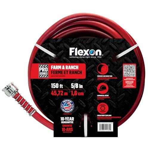 Flexon 5/8' x 150ft Farm & Ranch Garden Hose