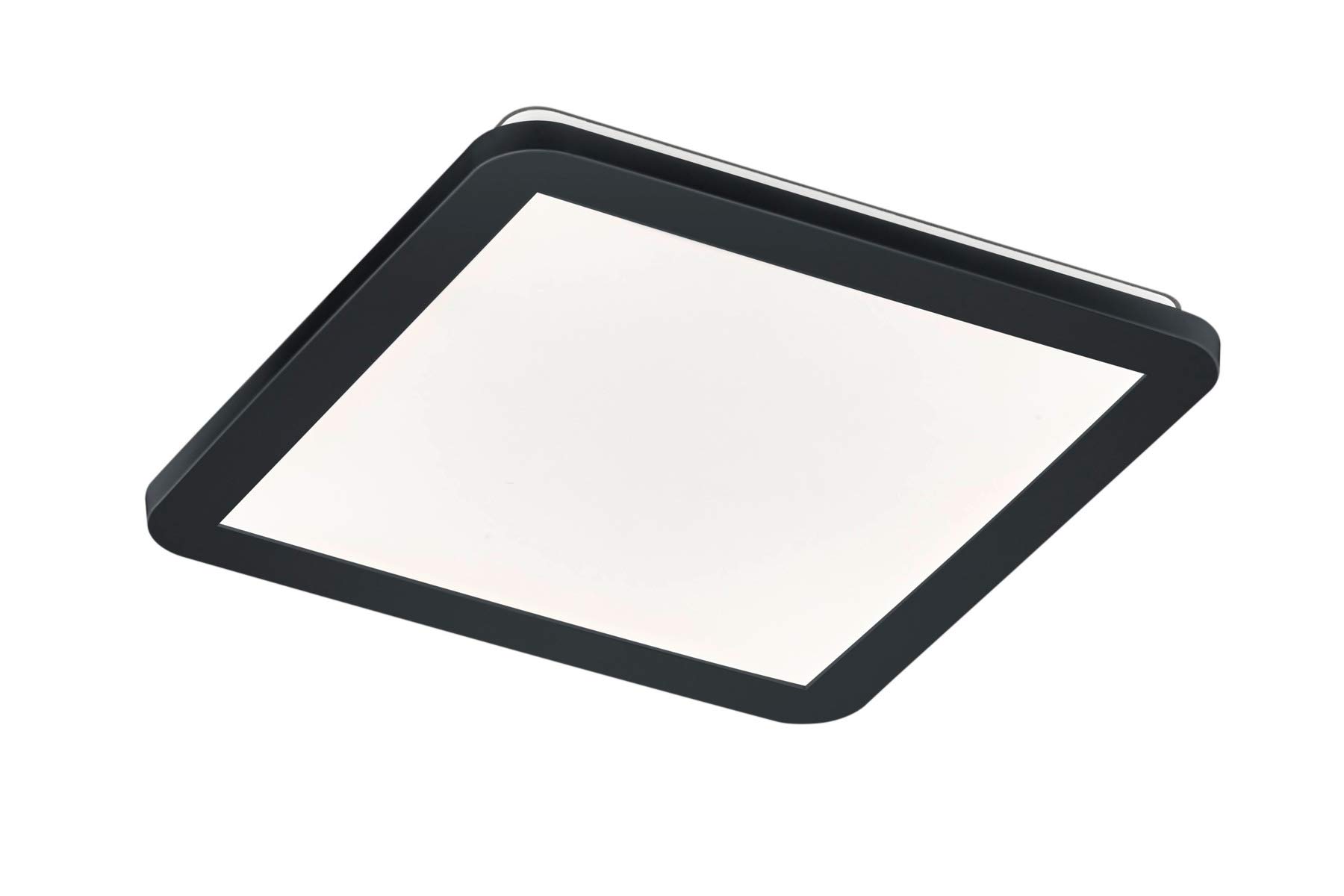 Trio Leuchten Design Ceiling Light Square Black 30 cm incl. LED 3-Step dimmable IP44 - Lope Aluminium Square (Non Replaceable) LED Max. 1 x 18 Watt/Indoor Lighting/Lights/Lamps/Living Room /