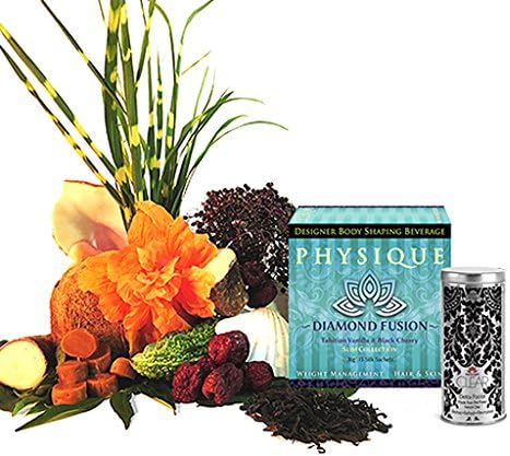 Diamond Clear- Physique Tea Tahitian Vanilla and Black Cherry Oolong Tea with French Clay Mask- 15 Sachets
