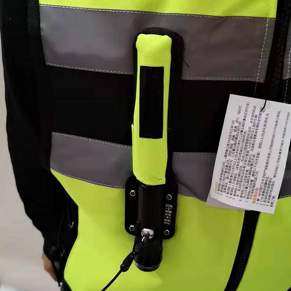Chaleco De Airbag con Banda Reflectante, Ropa De Lona Densa 600D, Uso Suave, Tamaño De Pecho Ajustable, No Equipado con Cilindro De C02, para Motocicletas. (Color : Green, Size : L)