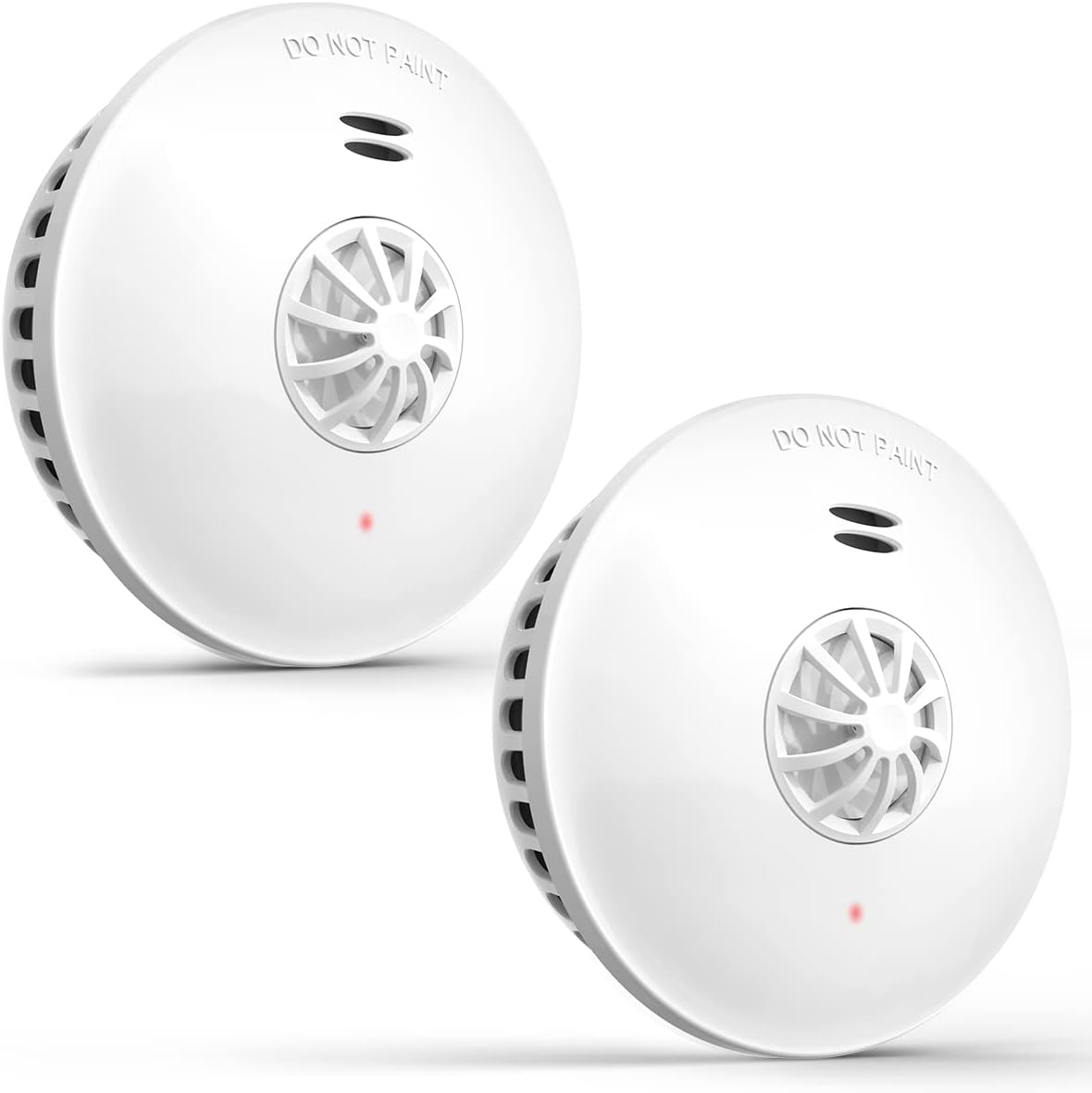 Jemay 2-in-1 Smoke and Heat Detector Battery Operated Alarm,Non-Disturb Mode Smoke Alarm,10-Year Battery Sealed (Non-Removable) Smoke Detector, Photoelectric Sensor Alarm for Garage,Car, 2 Pack