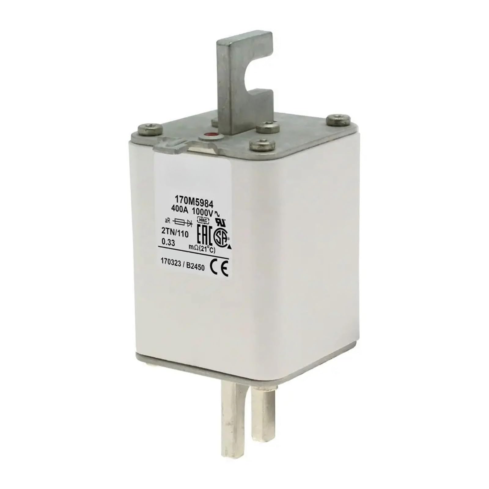 Fusible 170M5987 ultra-rapide type aR pour protection industrielle Taille 2