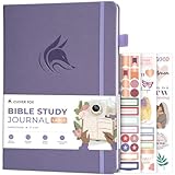 Clever Fox Diario de estudio bíblico grande, 7 x 10 pulgadas (lavanda)
