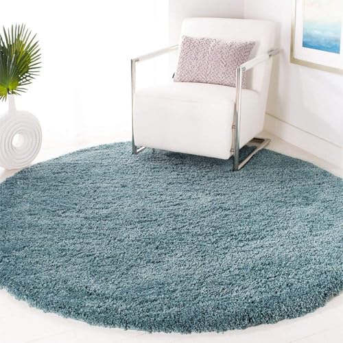 Image of Plain Rugs and Carpet and Carpets for Hall and Drawing Room 6x6 Round Light Blue Color